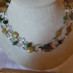 Silpada Beaded Gem Strand Necklace Rosary Brad Style